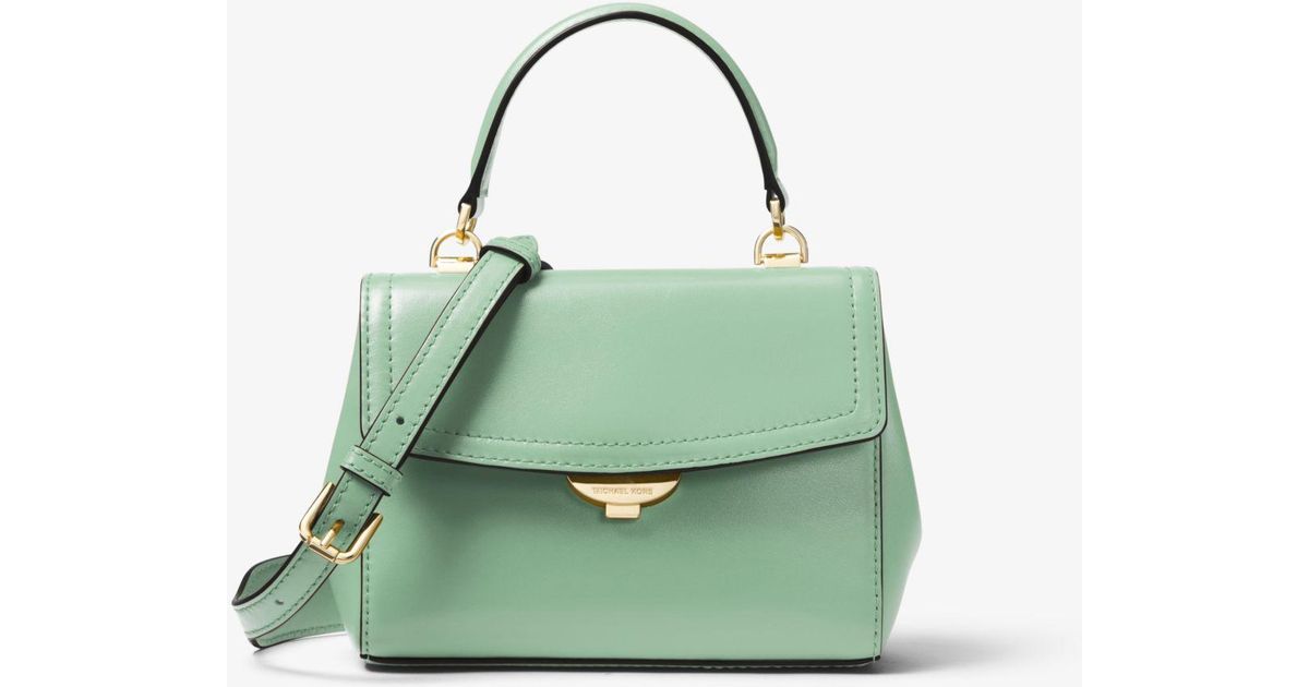 MICHAEL Michael Kors Ava Extra-small Leather Crossbody Bag in Green - Lyst