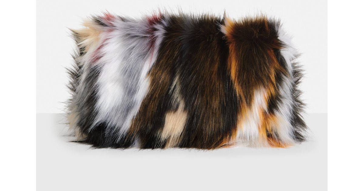 Lyst Missguided Multi Faux Fur Clutch Bag