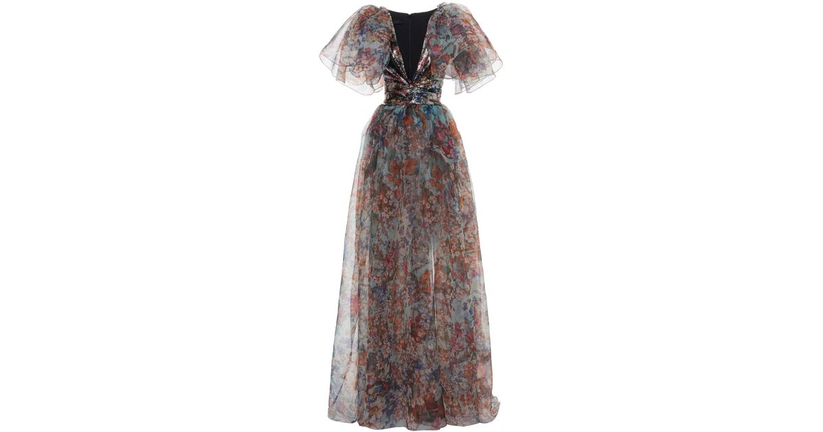 Puffy Sleeve Dress Elie Saab