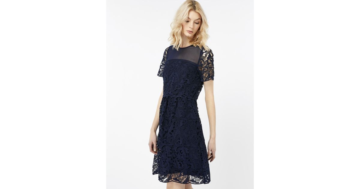 Monsoon Marnie Lace Dress In Blue Lyst