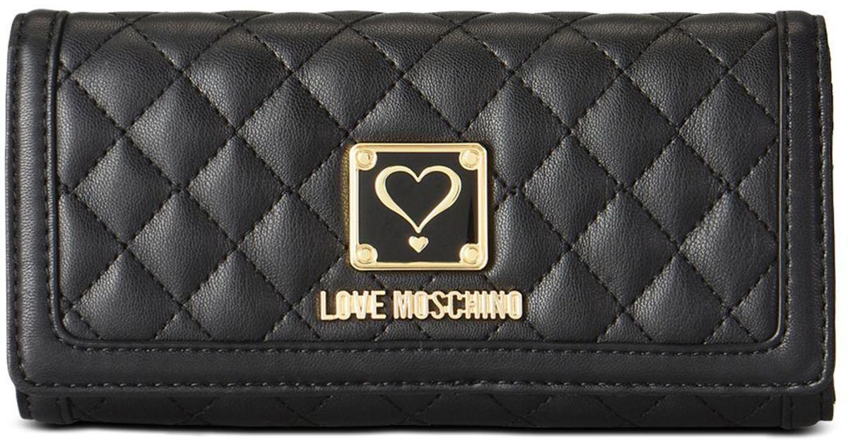 Love moschino Wallets in Black | Lyst