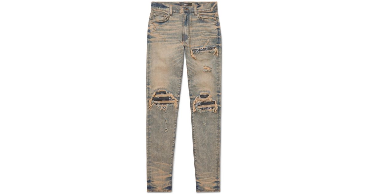 amiri mx1 distressed skinny jeans