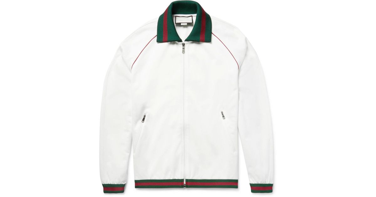 Lyst - Gucci Tech-jersey Zip-up Track Jacket in White for Men