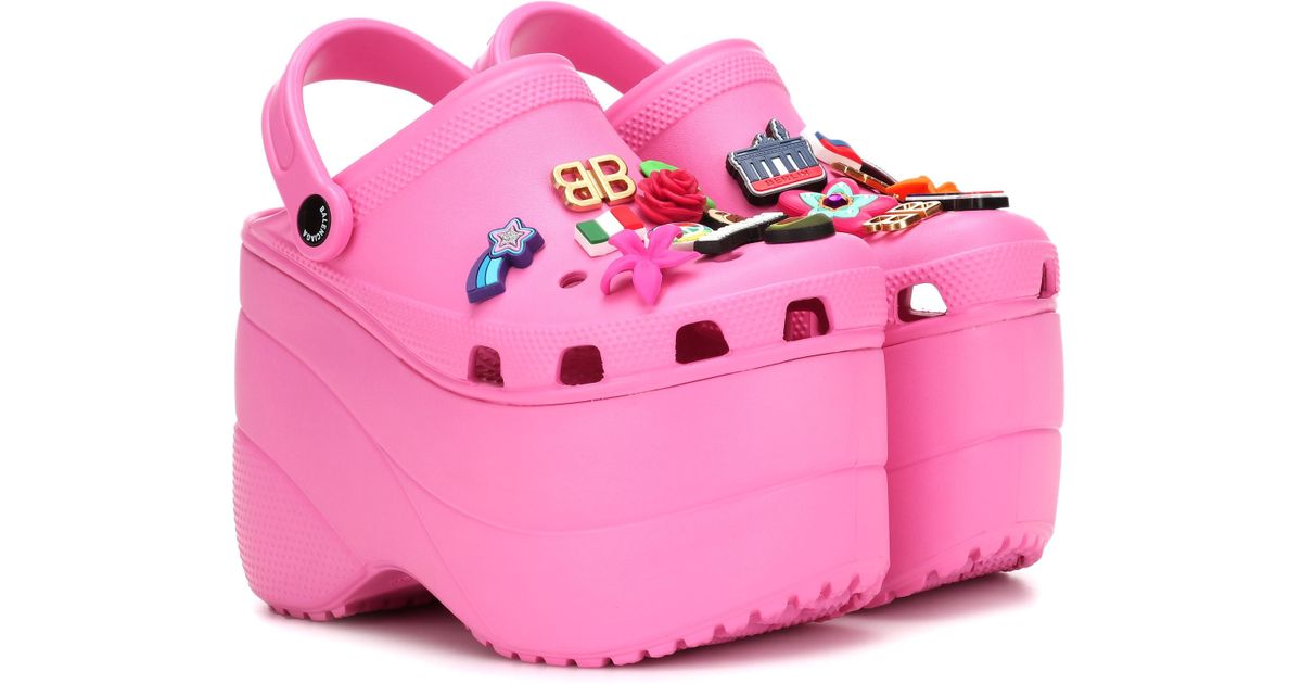 Balenciaga Pink Platform Crocs 