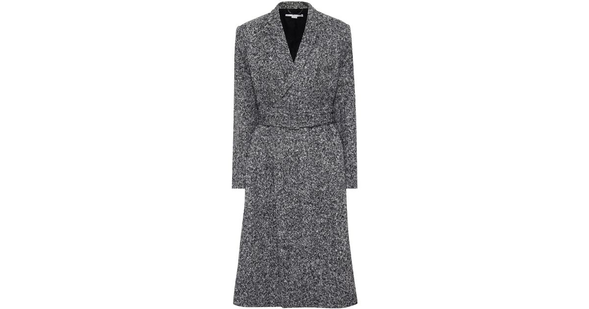 Stella McCartney Wool Coat in Grey (Gray) - Lyst