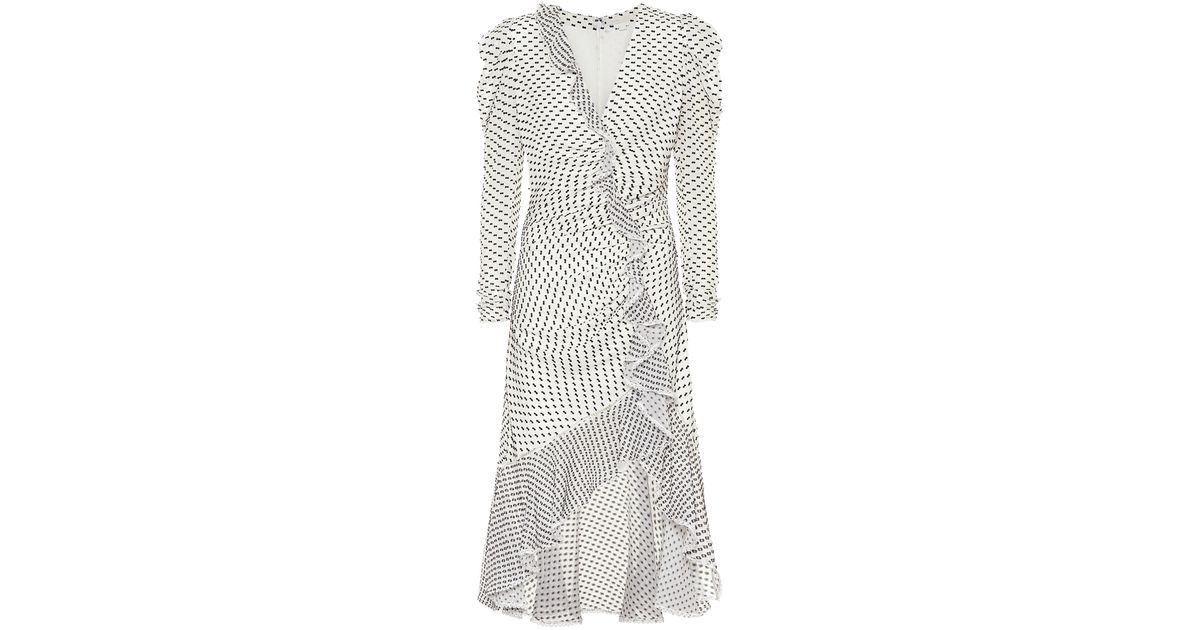 Jonathan Simkhai Ruffled Silk Blend Midi Dress in White - Lyst