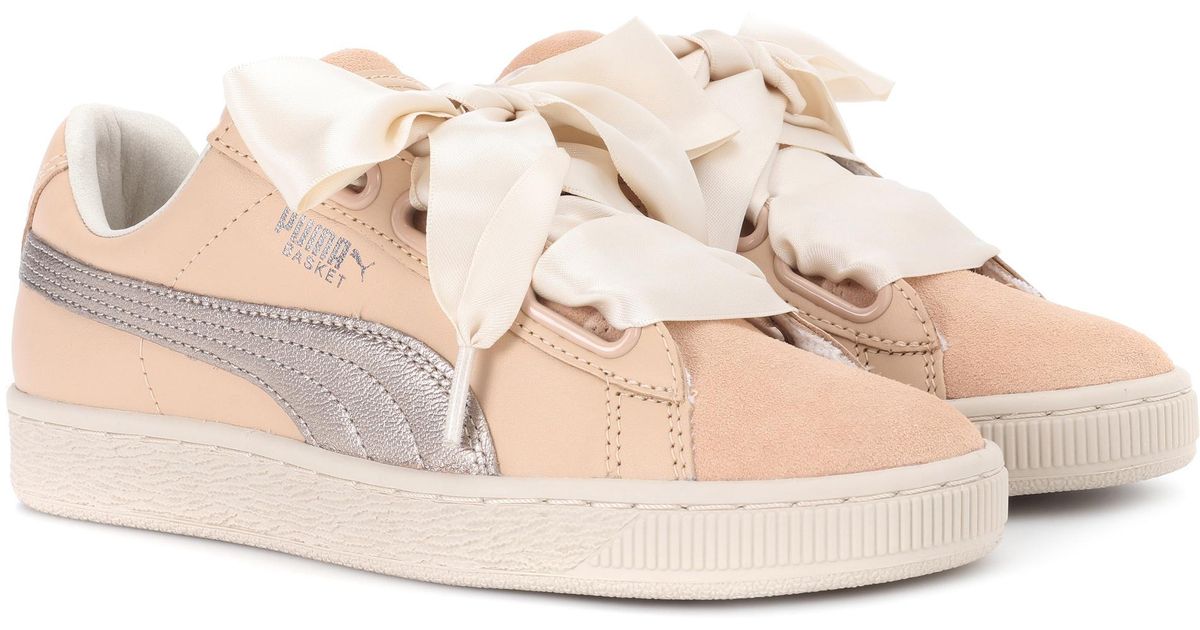 puma basket heart beige puma basket heart beige