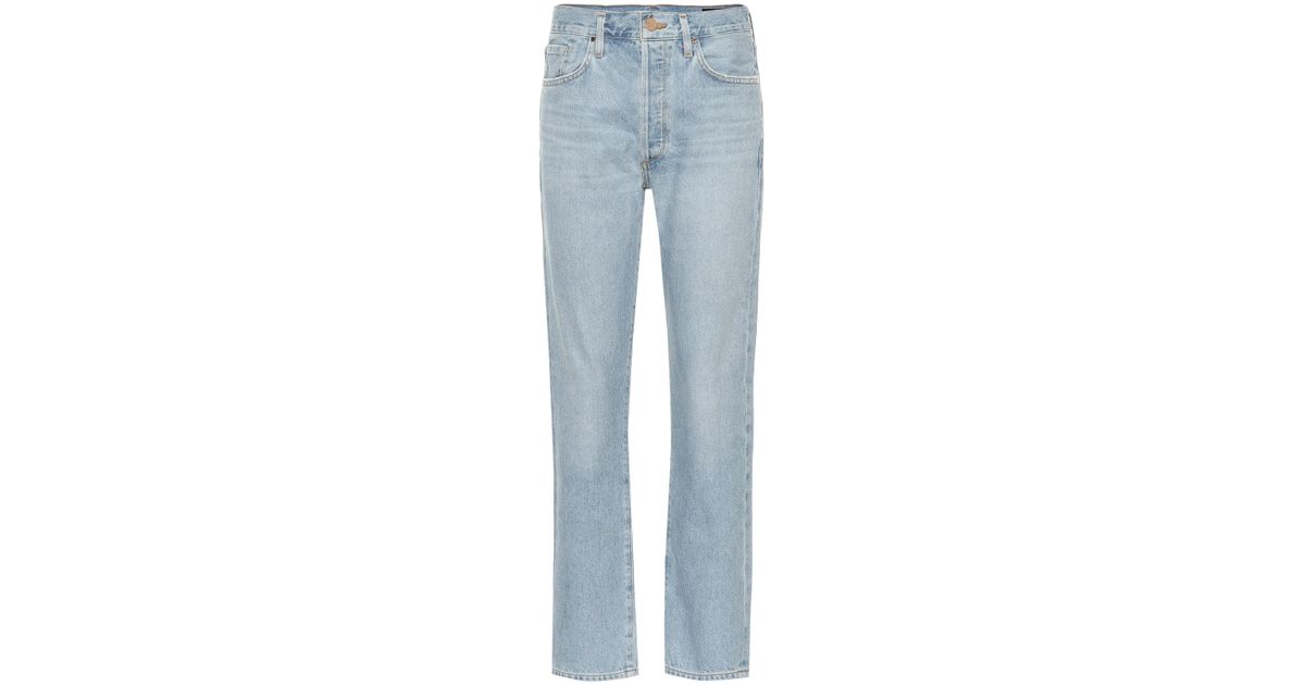 Goldsign Denim The Benefit High-rise Straight Jeans in Blue - Save 29% ...