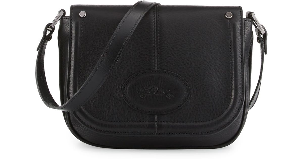 Longchamp Mystery Small Leather Crossbody Bag in Black | Lyst