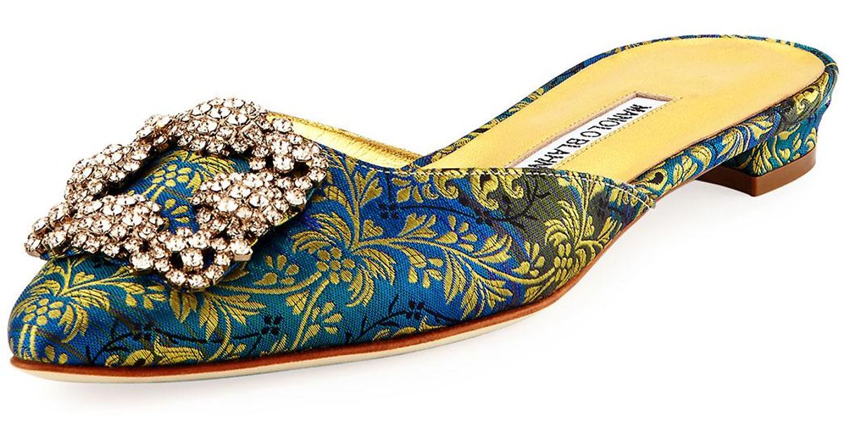 manolo blahnik hangisi flat mule