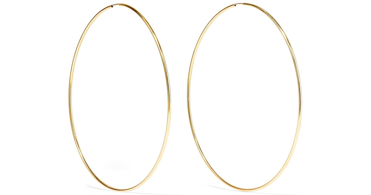 Lyst Loren Infinity 10 Karat Gold Hoop Earrings One Lyst Loren Infinity 10 Karat Gold Hoop Earrings One Size In Metallic