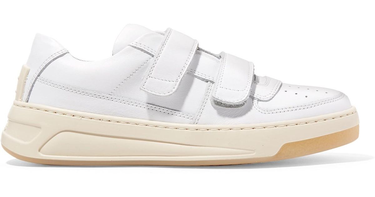 acne leather sneakers