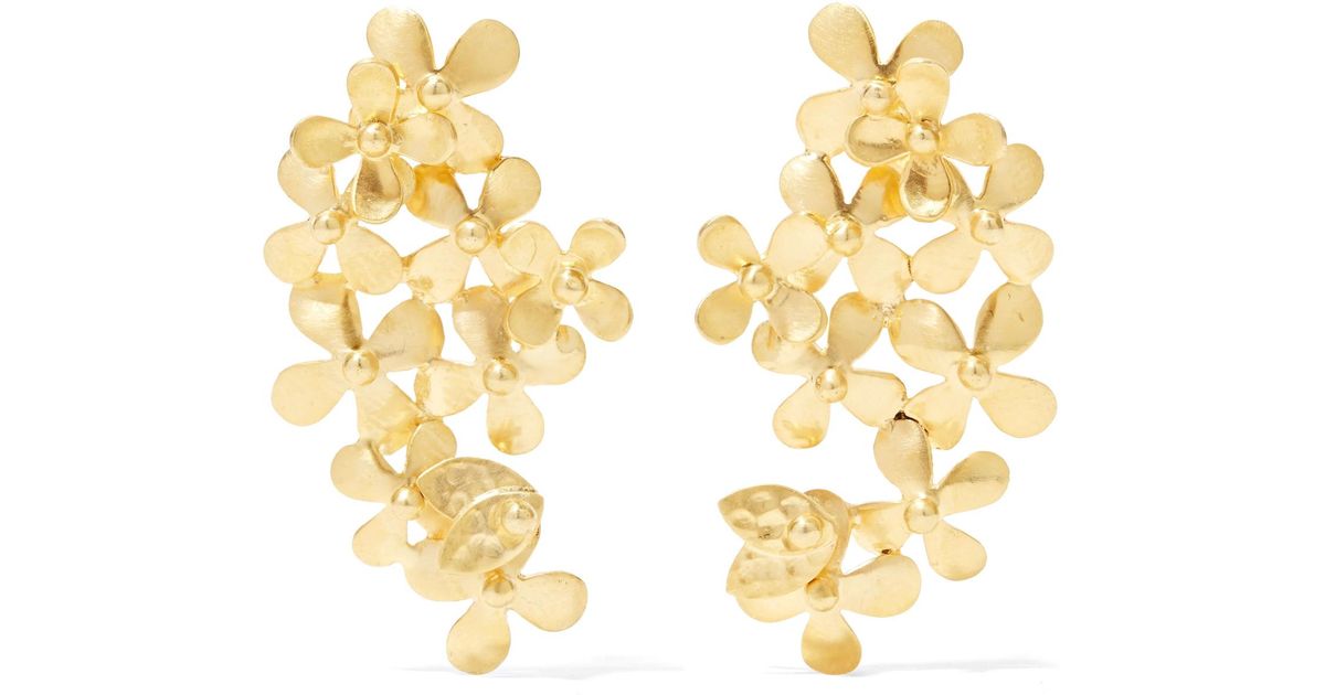 Lyst Pippa Small 18 Karat Gold Earrings In Metallic
