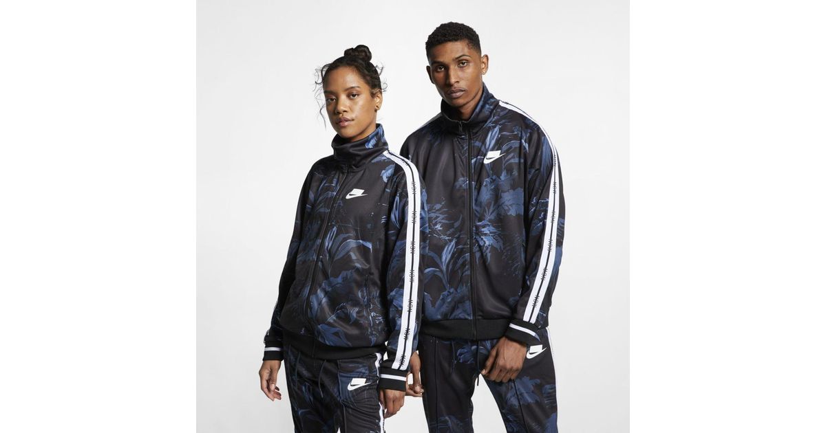 Nike Sportswear Nsw Printed Track Jacket in Black for Men - Lyst