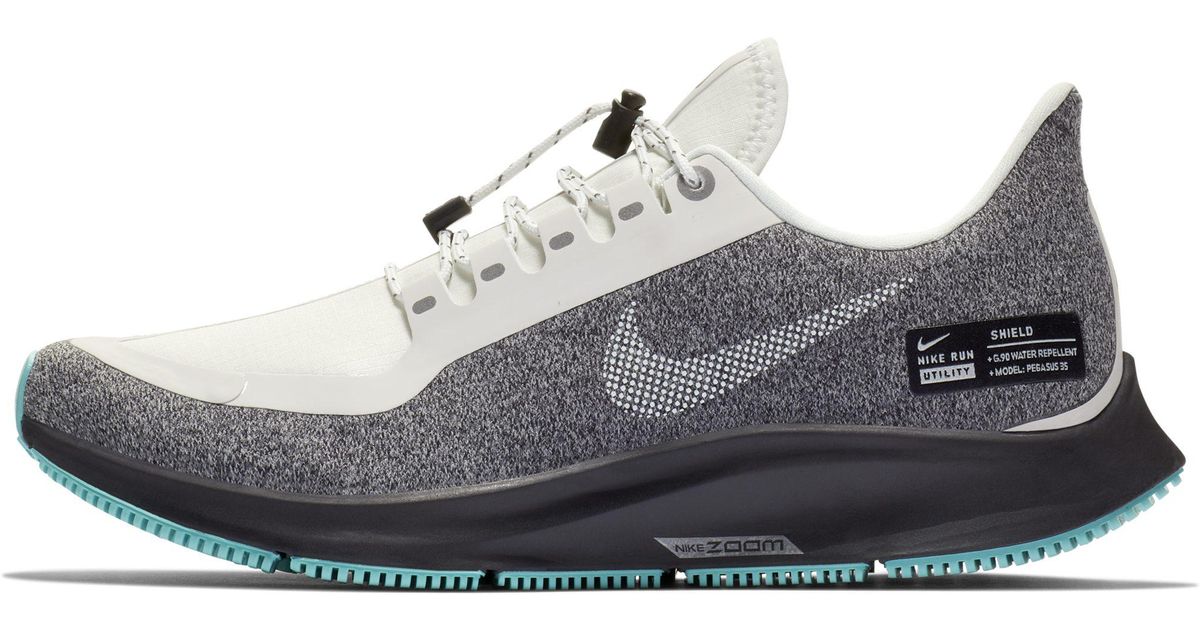 Nike Air Zoom Pegasus 35 Shield Water-repellent Running Shoe in White - Lyst