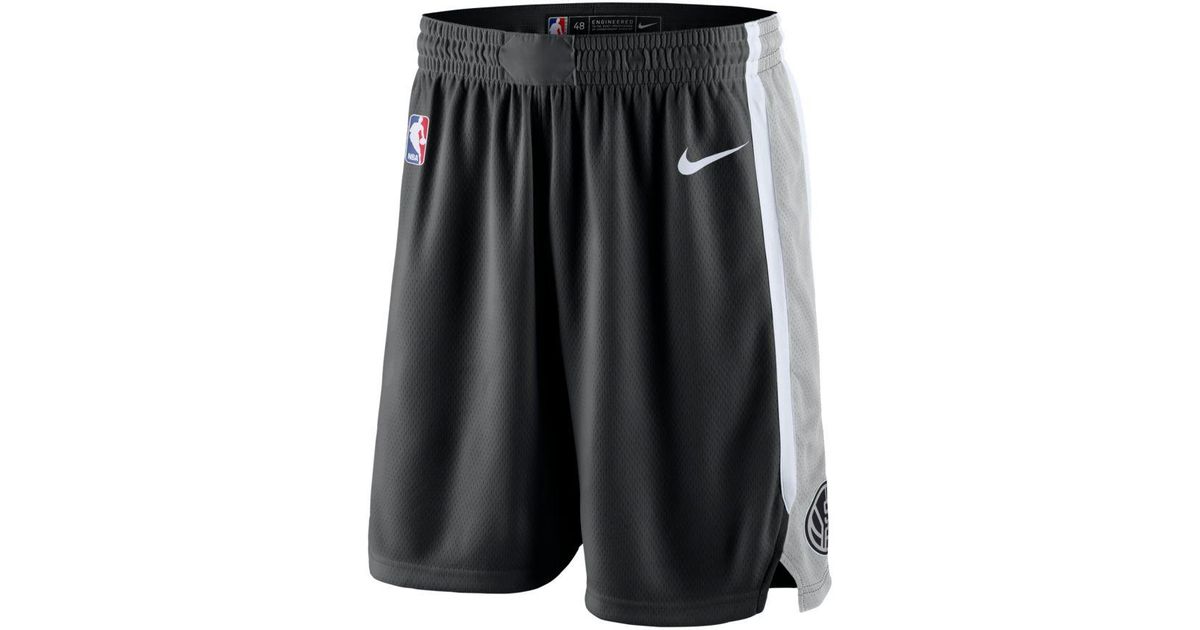 Nike San Antonio Spurs Icon Edition Swingman Nba Shorts in Black for ...