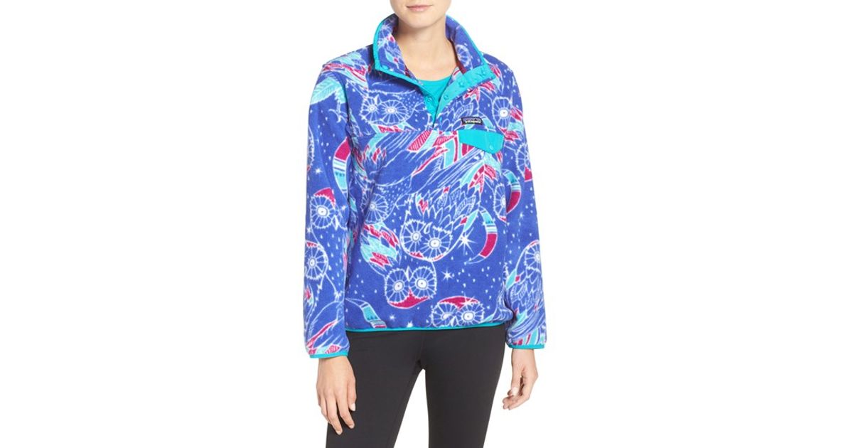 patagonia synchilla fleece pullover in blue lyst patagonia synchilla fleece pullover in blue lyst