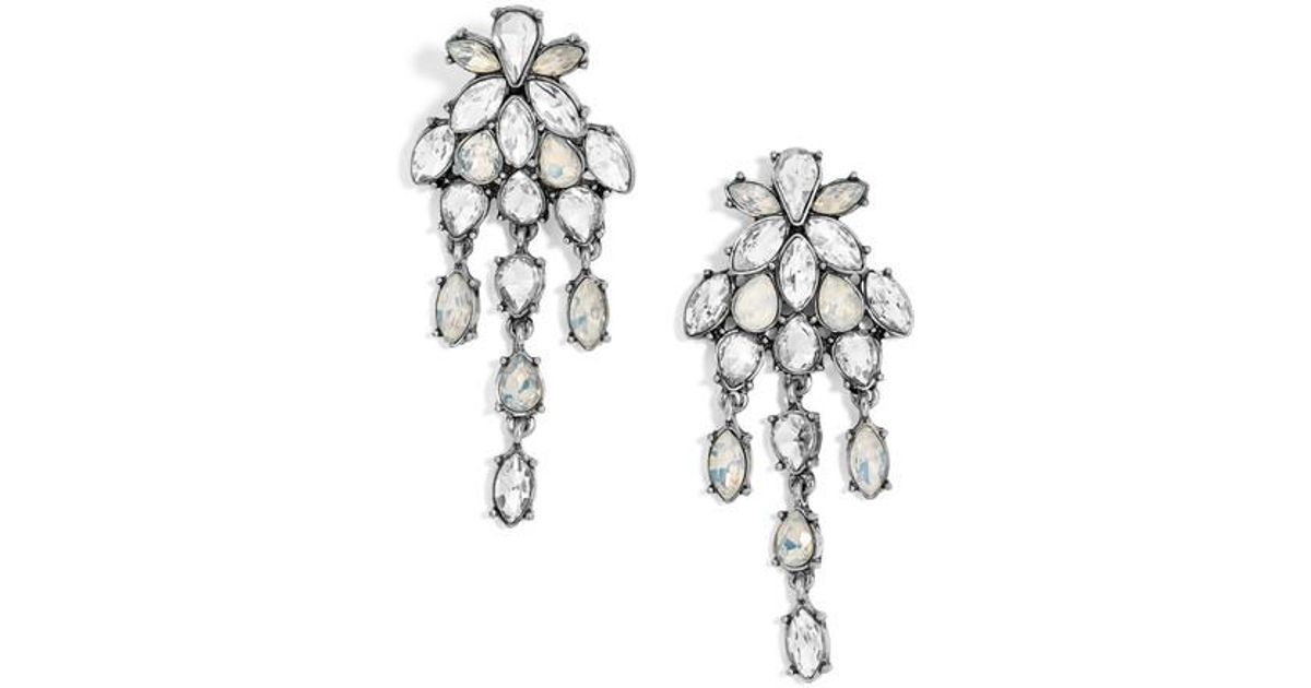 Lyst Baublebar Chandelier Crystal Drop Earrings In Metallic