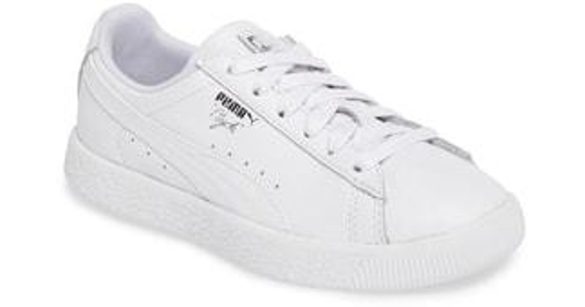 puma clyde core foil white