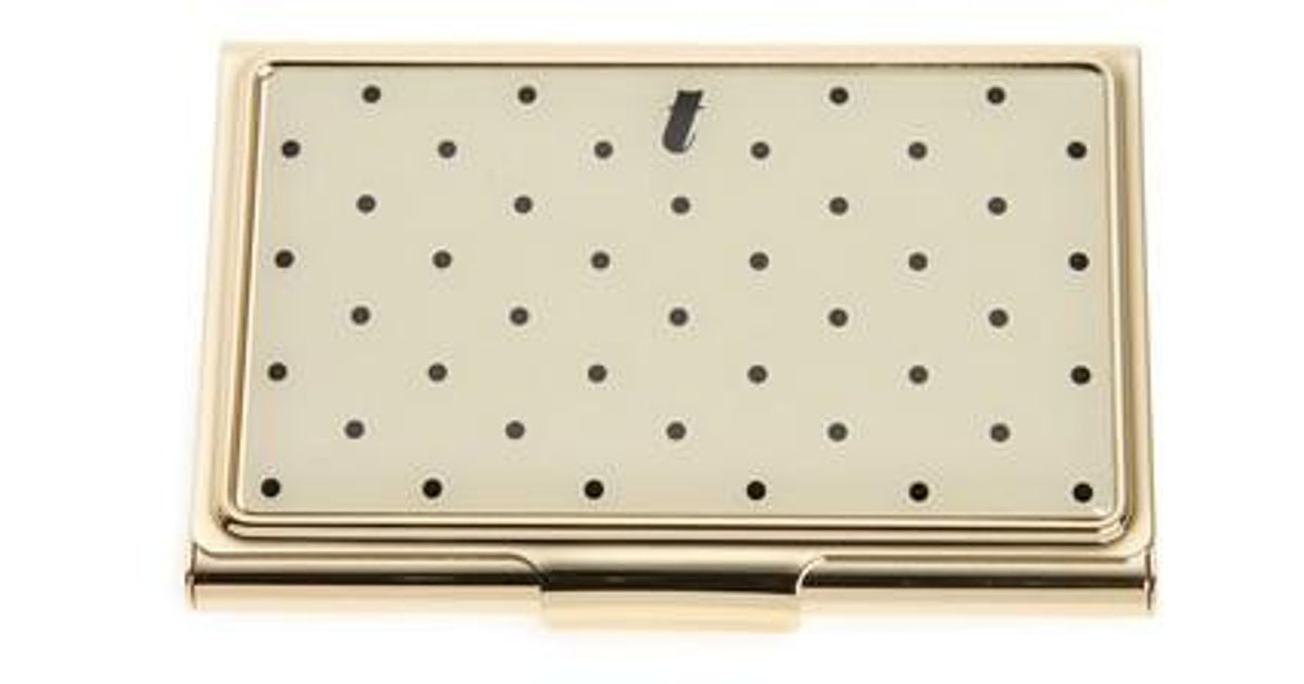 Lyst Kate Spade Down To Business Initial Card Holder In Metallic