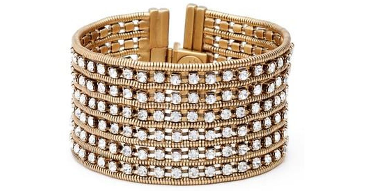 Lyst Loren Hope Nina Wide Bracelet In Metallic