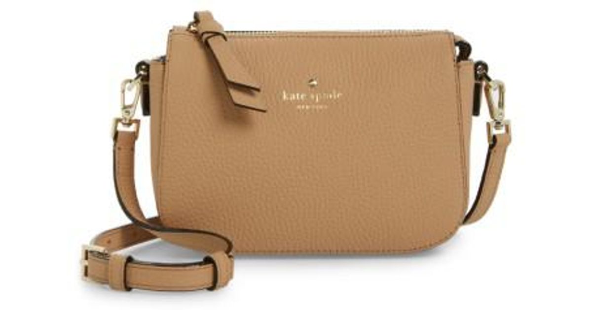 Lyst Kate Spade Daniels Drive Wendi Leather Crossbody Bag In Brown