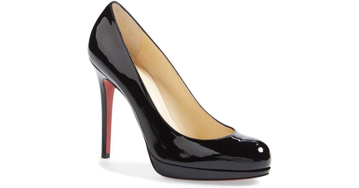 christian louboutin black simple pump