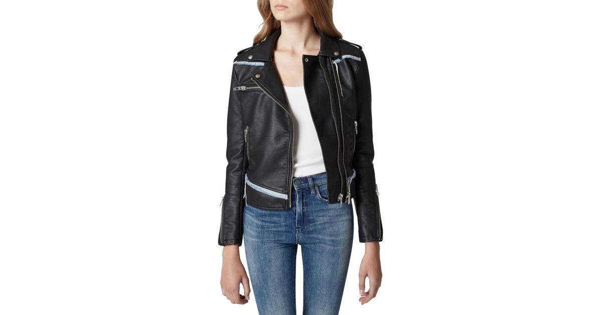 Blank Nyc Black Thrasher Denim Trim Faux Leather Moto Jacket Lyst - Blanknyc Easy Rider Faux Leather Moto Jacket Blank Nyc Black Thrasher Denim Trim Faux Leather Moto Jacket Lyst - Blanknyc Easy Rider Faux Leather Moto Jacket