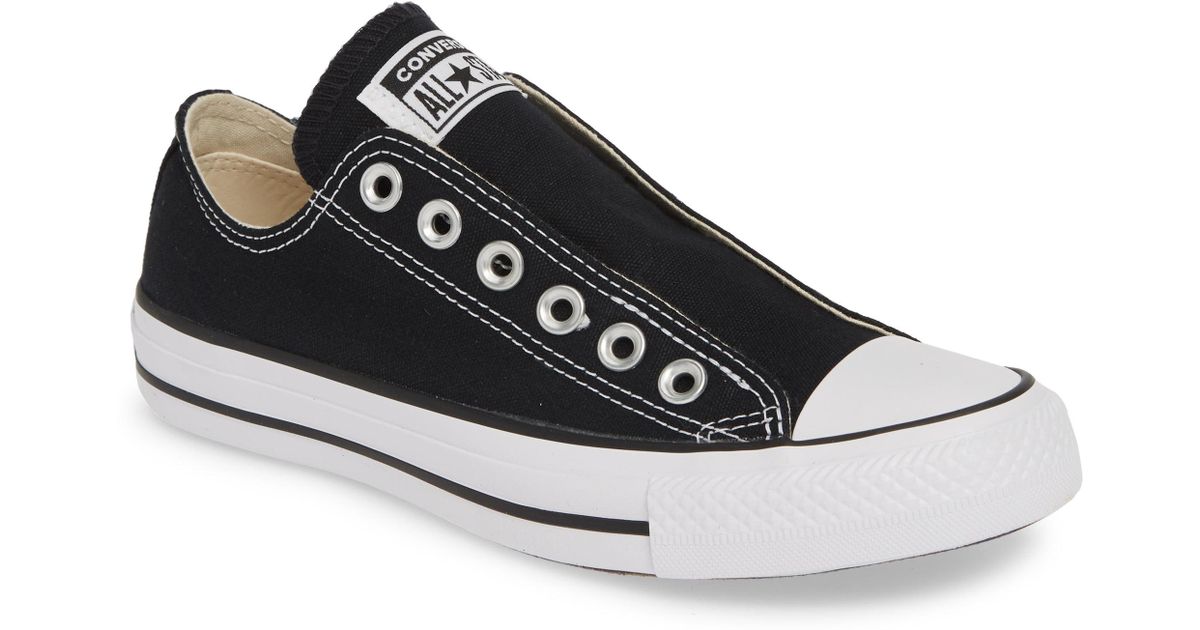 Lyst - Converse Chuck Taylor All Star Laceless Low Top Sneaker in Black