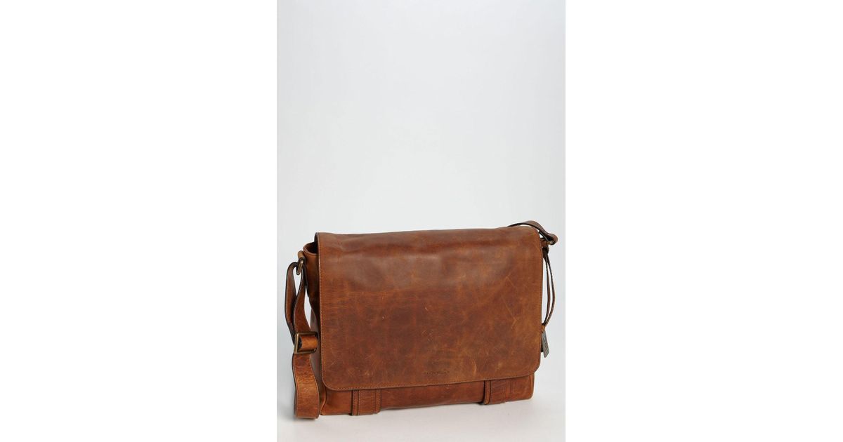 frye leather logan messenger bag