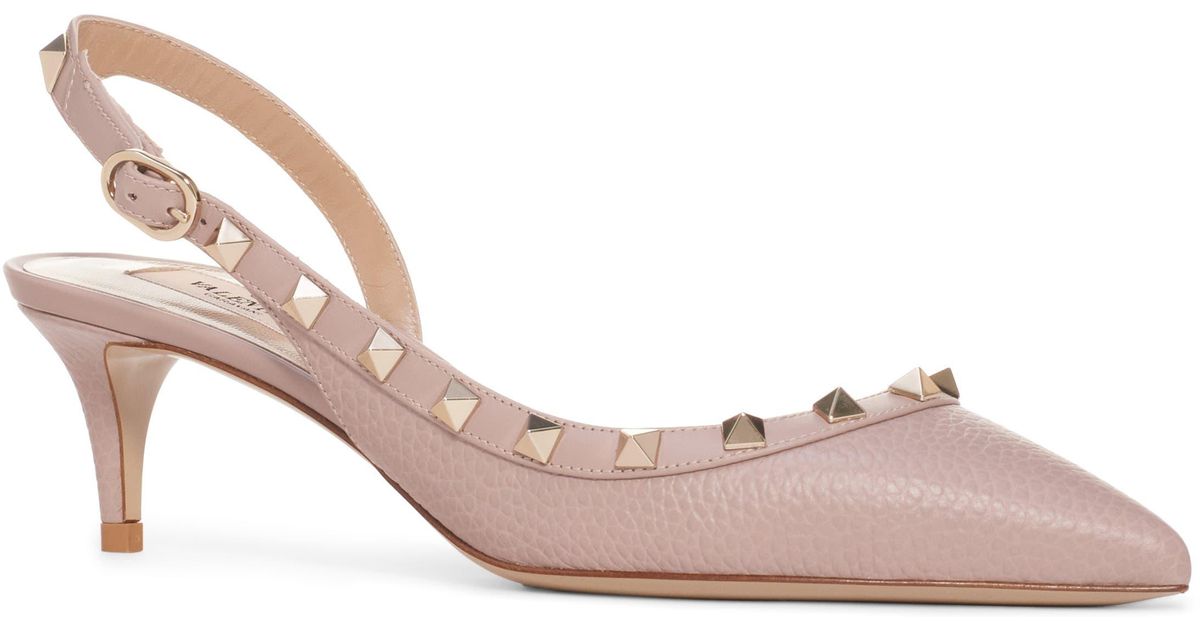 valentino rockstud slingback pumps