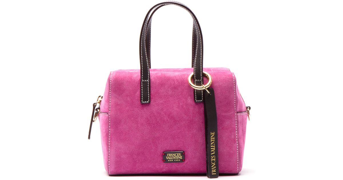 Frances Valentine Leather Satchel in Pink/ Chocolate (Pink) - Lyst