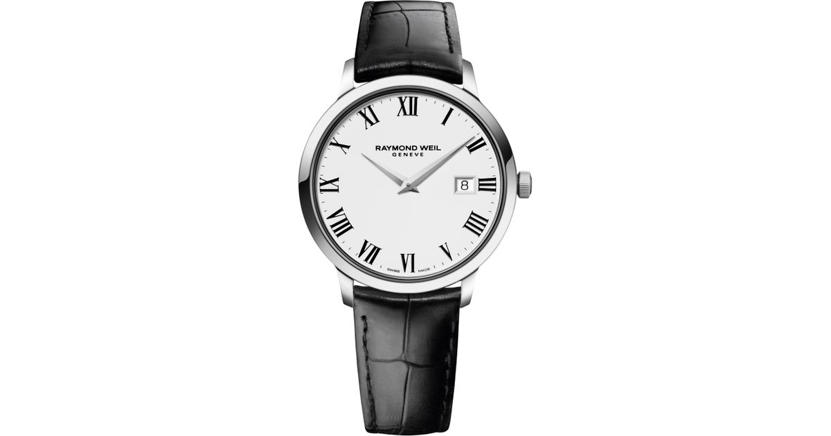 Raymond Weil Toccata Leather Strap Watch in Metallic - Lyst