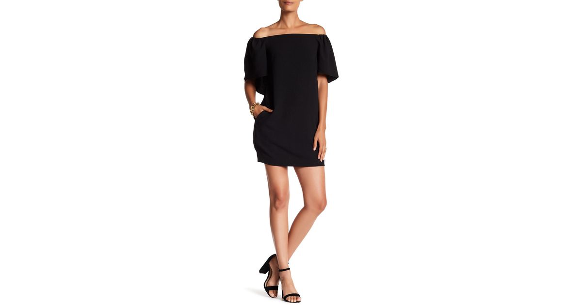 Lyst Trina Turk Zeal Off The Shoulder Dress In Black
