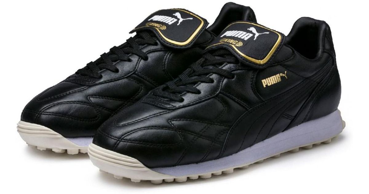 PUMA Leather King Avanti Premium ( Black/ White/whisper White/ Team ...