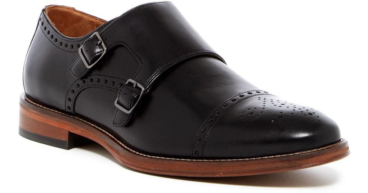 Johnston & murphy Hughes Double Monk Strap Oxford in Black for Men | Lyst