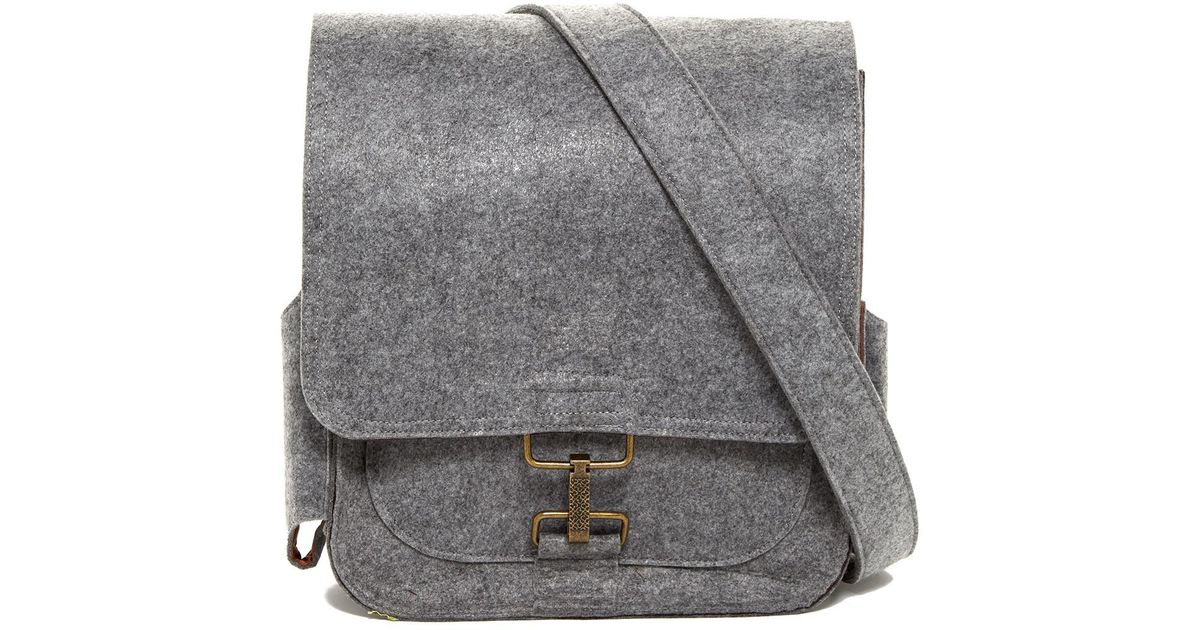Lyst Sons Of Trade Journey Felt Messenger Bag In Gray For Men