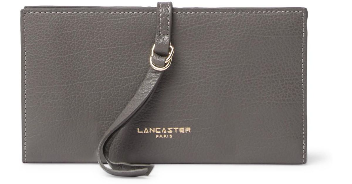 Lancaster Paris Dune Leather Wallet in Gray - Lyst
