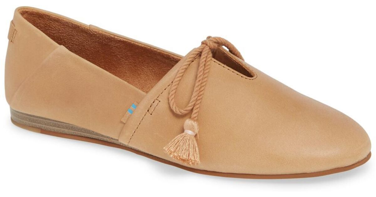 toms honey leather kelli flats