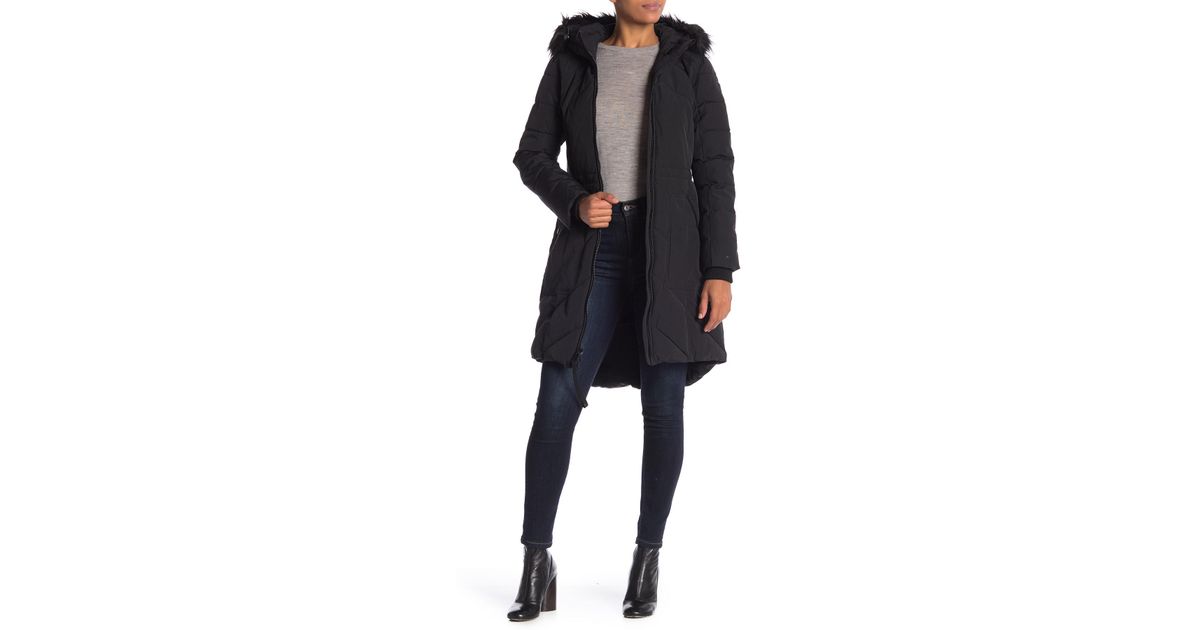 Guess Faux Fur Trim Jacket In Black Lyst Guess Faux Fur Trim Jacket In Black Lyst