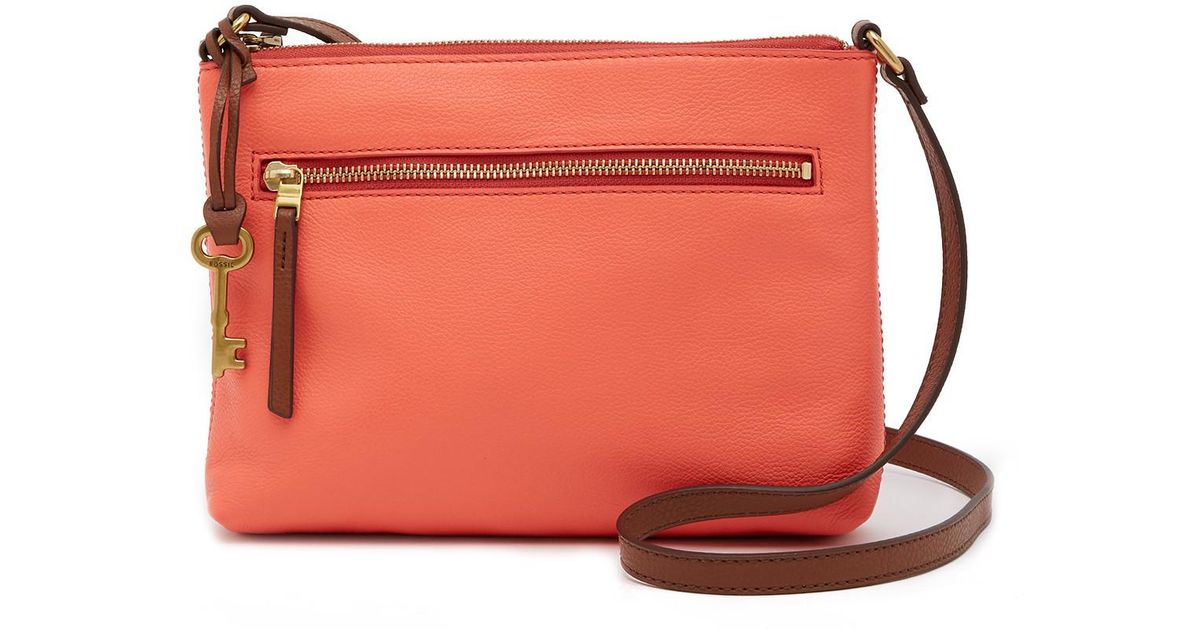 Lyst Fossil Fiona Small Crossbody Bag In Red
