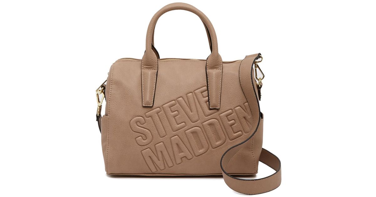 Lyst Steve Madden Logo Barrel Bag