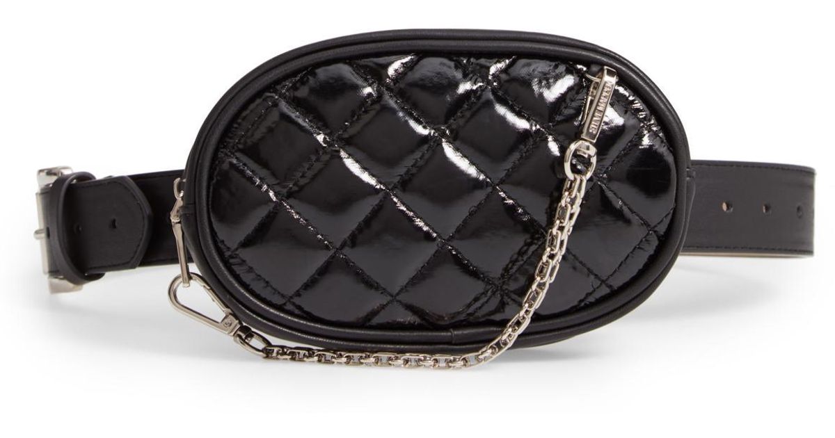 steve madden black quilted purse