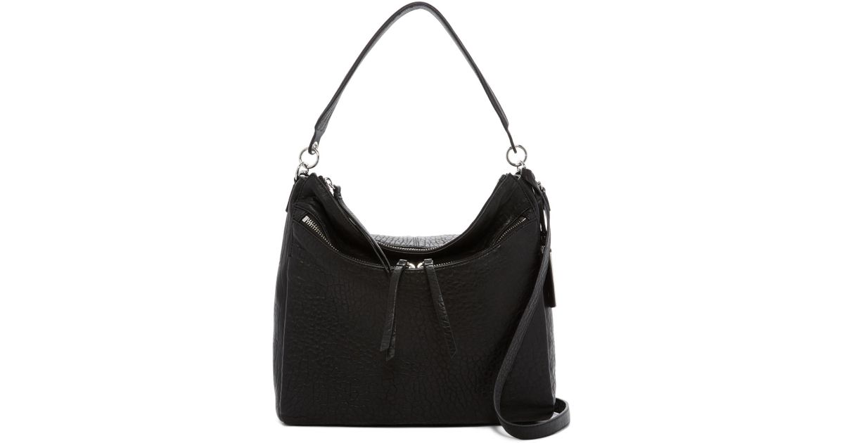 Lyst Vince Camuto Pina Leather Hobo Bag In Black