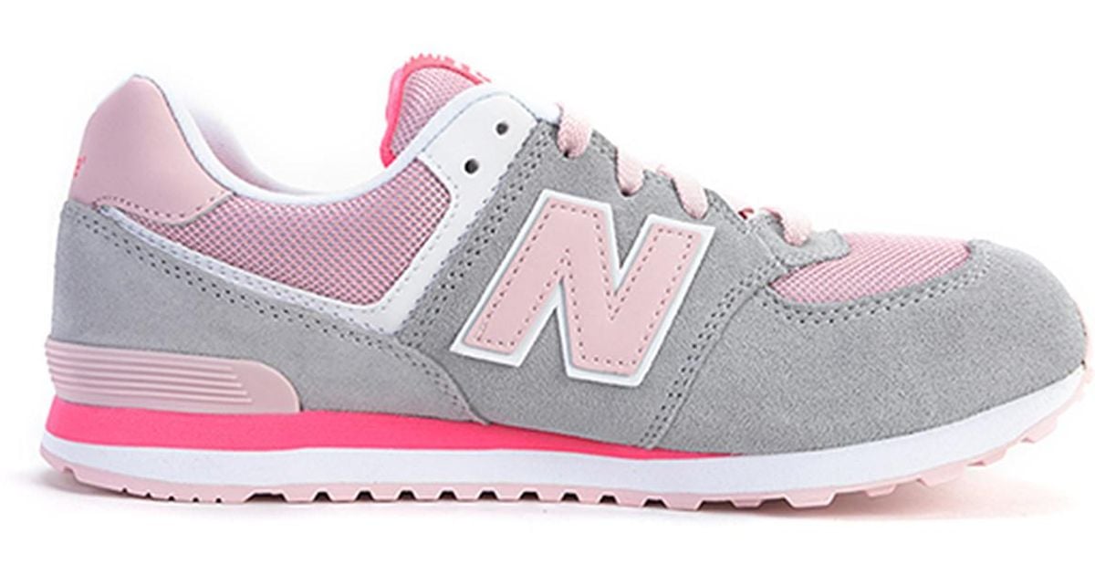 new balance kl574scg grey / pink / white new balance kl574scg grey / pink / white