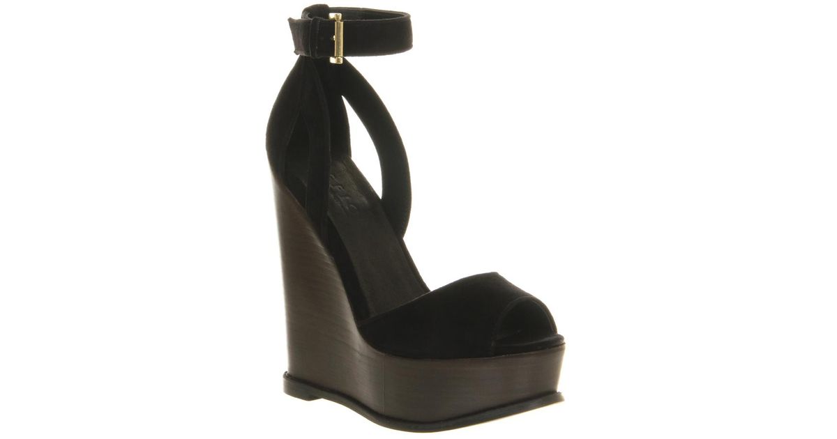 Lyst Office Rapture Wedge In Black