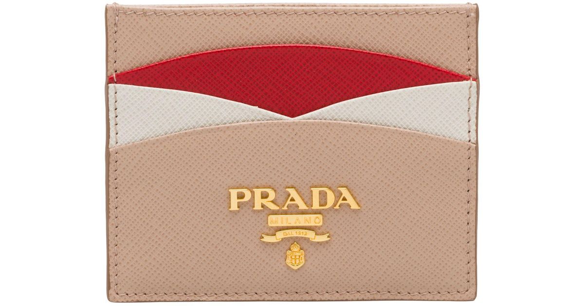 prada men's saffiano leather card holder