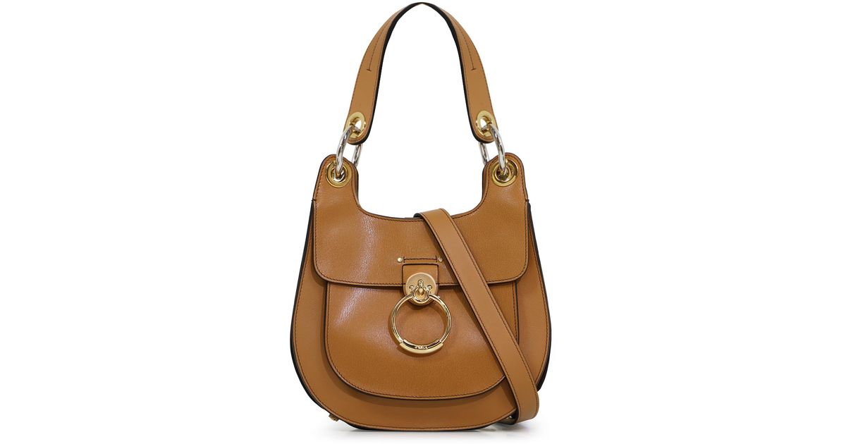 Chloé Leather Tess Small Satchel Bag Autumnal Brown - Save 6% - Lyst