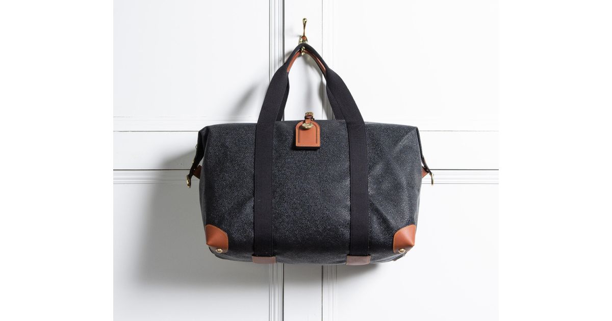 Lyst Mulberry Small Clipper Scotchgrain Weekend Bag Black Cognac Lyst Mulberry Small Clipper Scotchgrain Weekend Bag Black Cognac In For Men