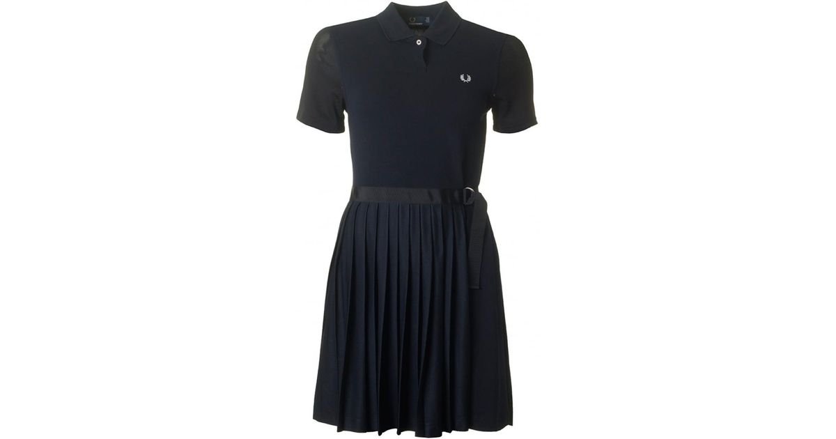 Pleated Polo Dress